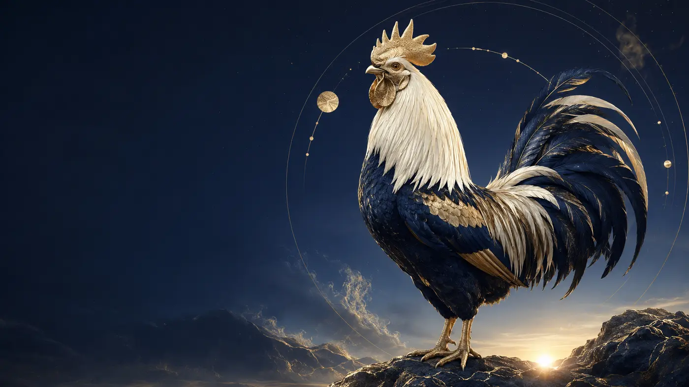 Coq céleste du zodiaque chinois